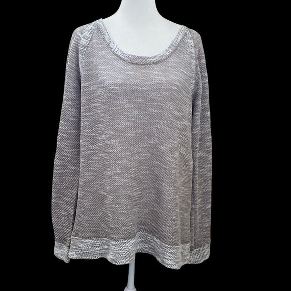 Kut from the Kloth Stylish Tan and White Knit Pullover Lightweight Sweater. XL - Picture 2 of 11